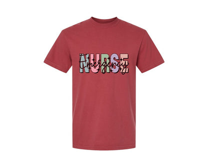 brand:Comfort Colors|color:Chili|Er Nurse Design Emergency Nurse Graphic T-Shirt