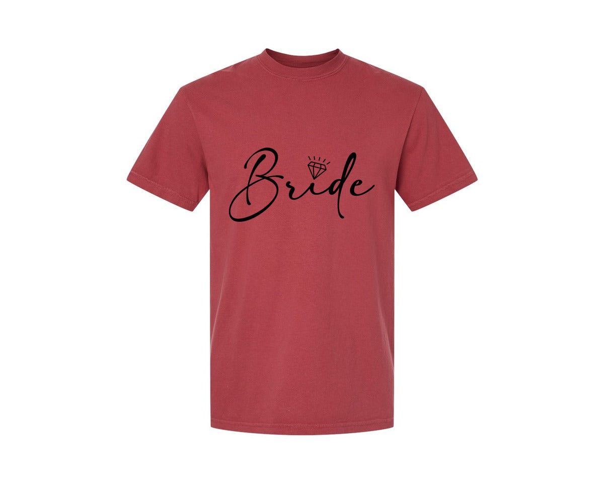 brand:Comfort Colors|color:Chili|Bride Wedding Bridal Party 2 Graphic T-Shirt
