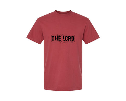 brand:Comfort Colors|color:Chili|Serve The Lord With Gladness Sleeve Graphic T-Shirt