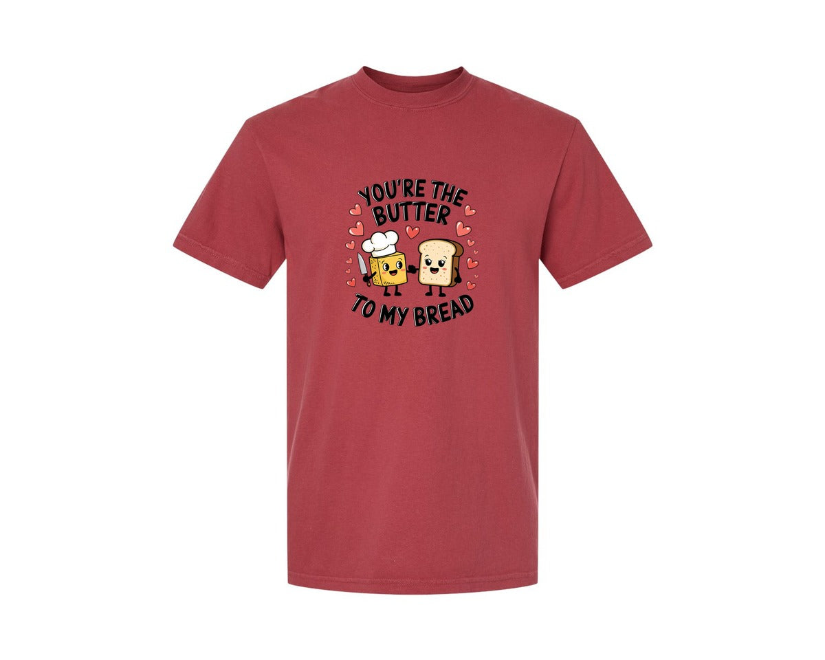 brand:Comfort Colors|color:Chili|Butter To My Bread 5 Graphic T-Shirt