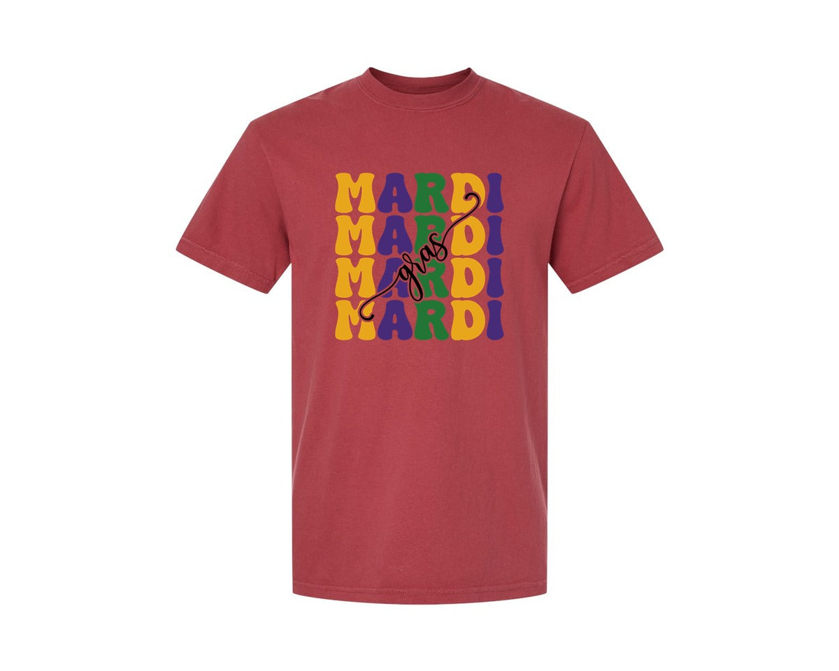 brand:Comfort Colors|color:Chili|Mardi Gras 24 Graphic T-Shirt