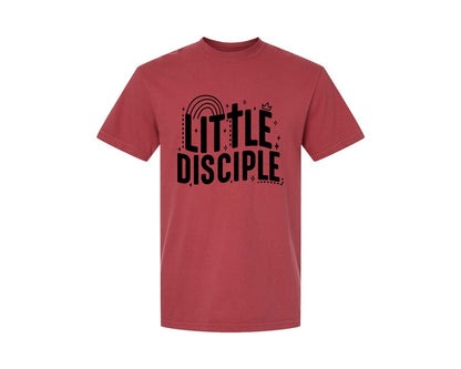 brand:Comfort Colors|color:Chili|Retro Little Disciple Tshirt Kids Graphic T-Shirt