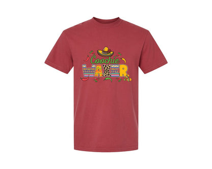 brand:Comfort Colors|color:Chili|Cinco De Mayo Coochie Waxer Mexico Graphic T-Shirt
