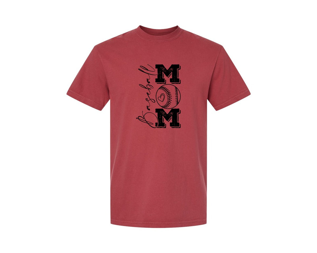 brand:Comfort Colors|color:Chili|Baseball Mama 16 Graphic T-Shirt