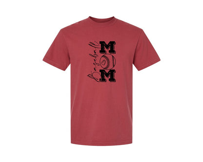 brand:Comfort Colors|color:Chili|Baseball Mama 16 Graphic T-Shirt