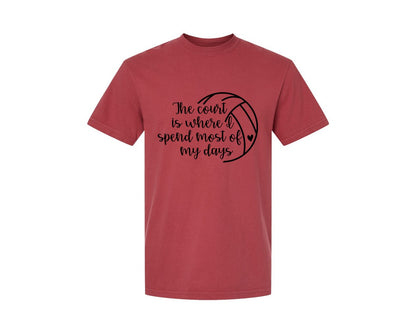 brand:Comfort Colors|color:Chili|Volleyball Mom 24 Graphic T-Shirt