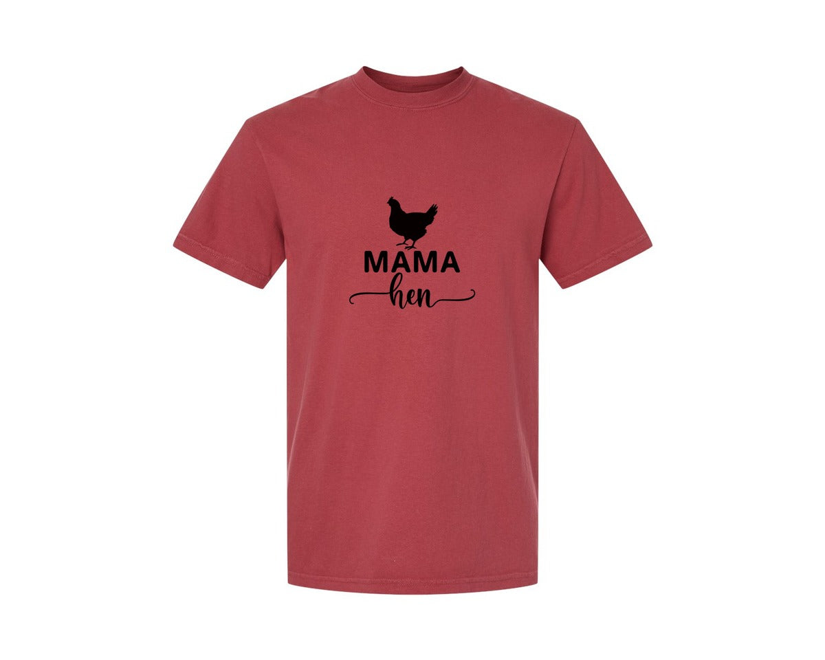 brand:Comfort Colors|color:Chili|Mama Hen 82 Graphic T-Shirt