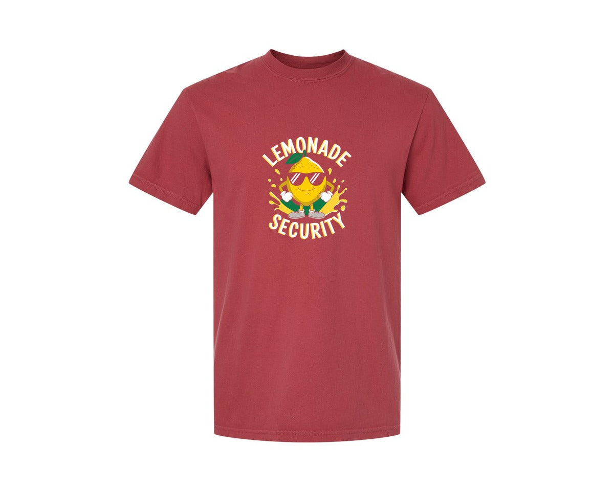 brand:Comfort Colors|color:Chili|Lemonade Security T Shirt Design 2 Graphic T-Shirt
