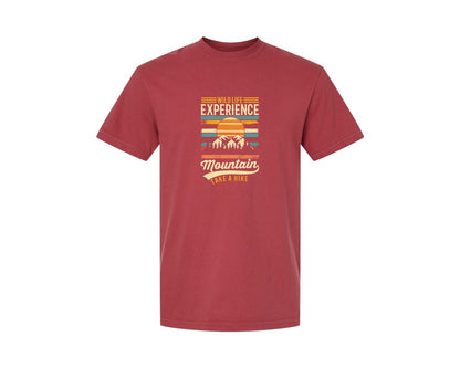brand:Comfort Colors|color:Chili|Wild Life Experience Mountain Hiking Tee Graphic T-Shirt