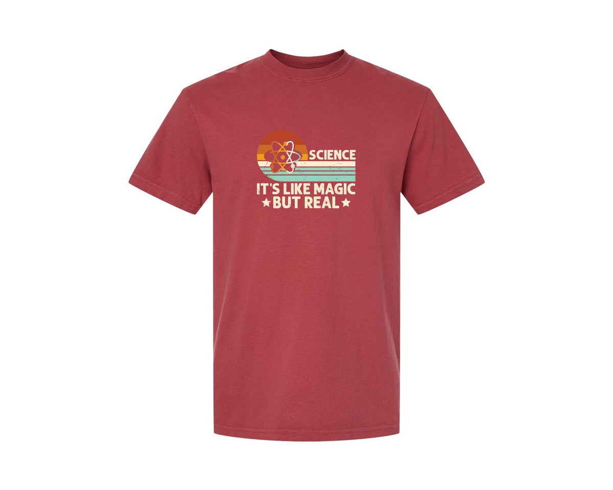 brand:Comfort Colors|color:Chili|Science Its Like Magic But Real T Shirt 2 Graphic T-Shirt