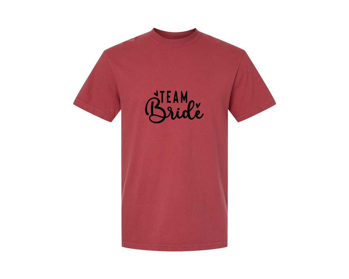 brand:Comfort Colors|color:Chili|Team Bride Bride Graphic T-Shirt