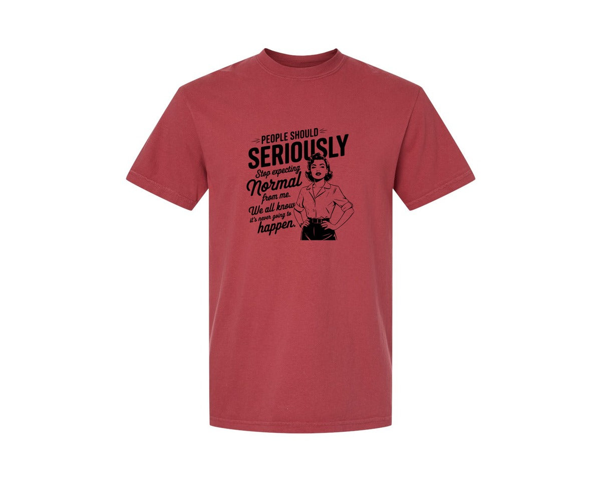 brand:Comfort Colors|color:Chili|Vintage Funny Trendy Woman Shirt Design Graphic T-Shirt