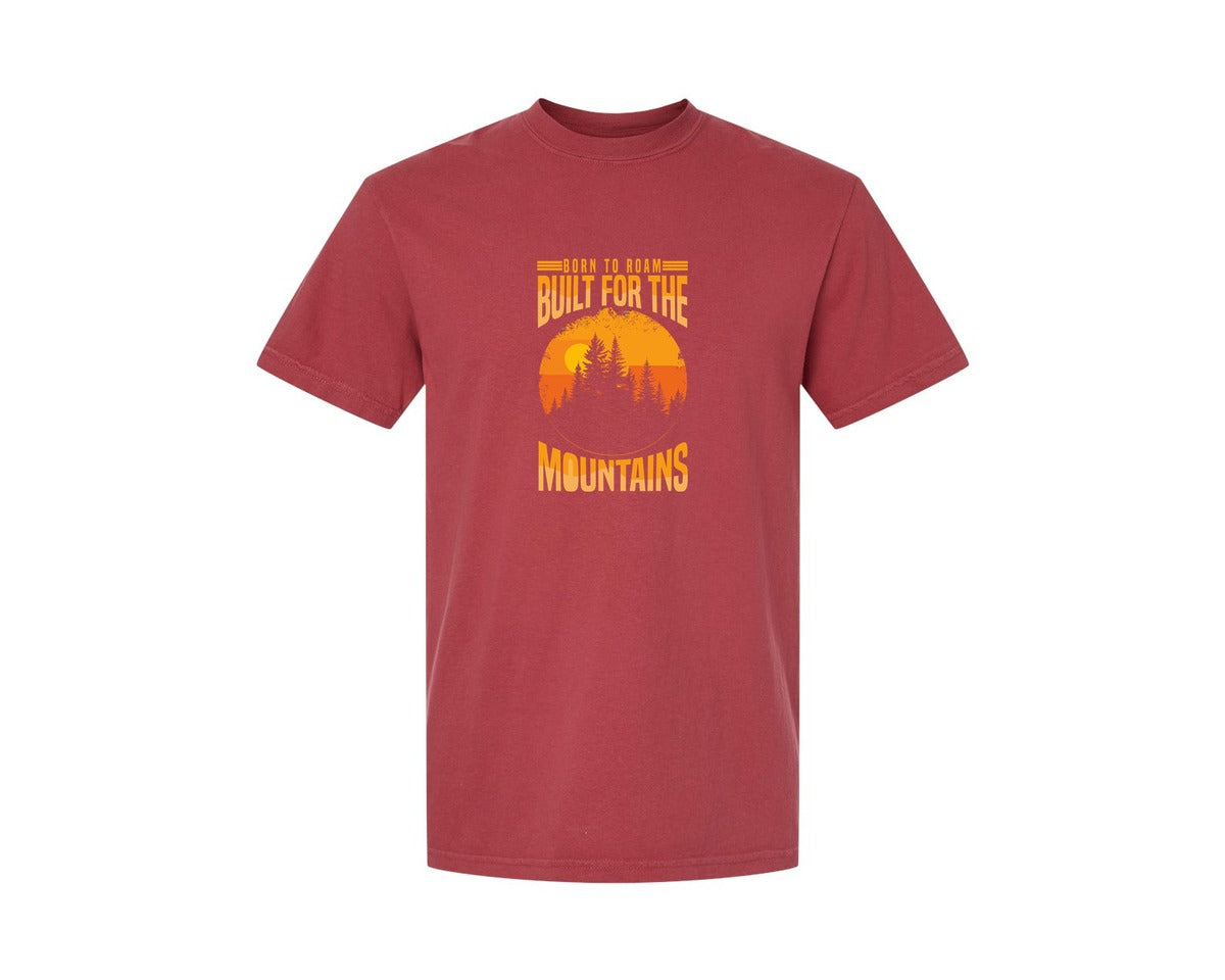 brand:Comfort Colors|color:Chili|Wild Life Experience Mountain Hiking Tee 6 Graphic T-Shirt