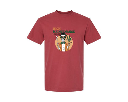 brand:Comfort Colors|color:Chili|High Maintenance Social Club 3 Graphic T-Shirt
