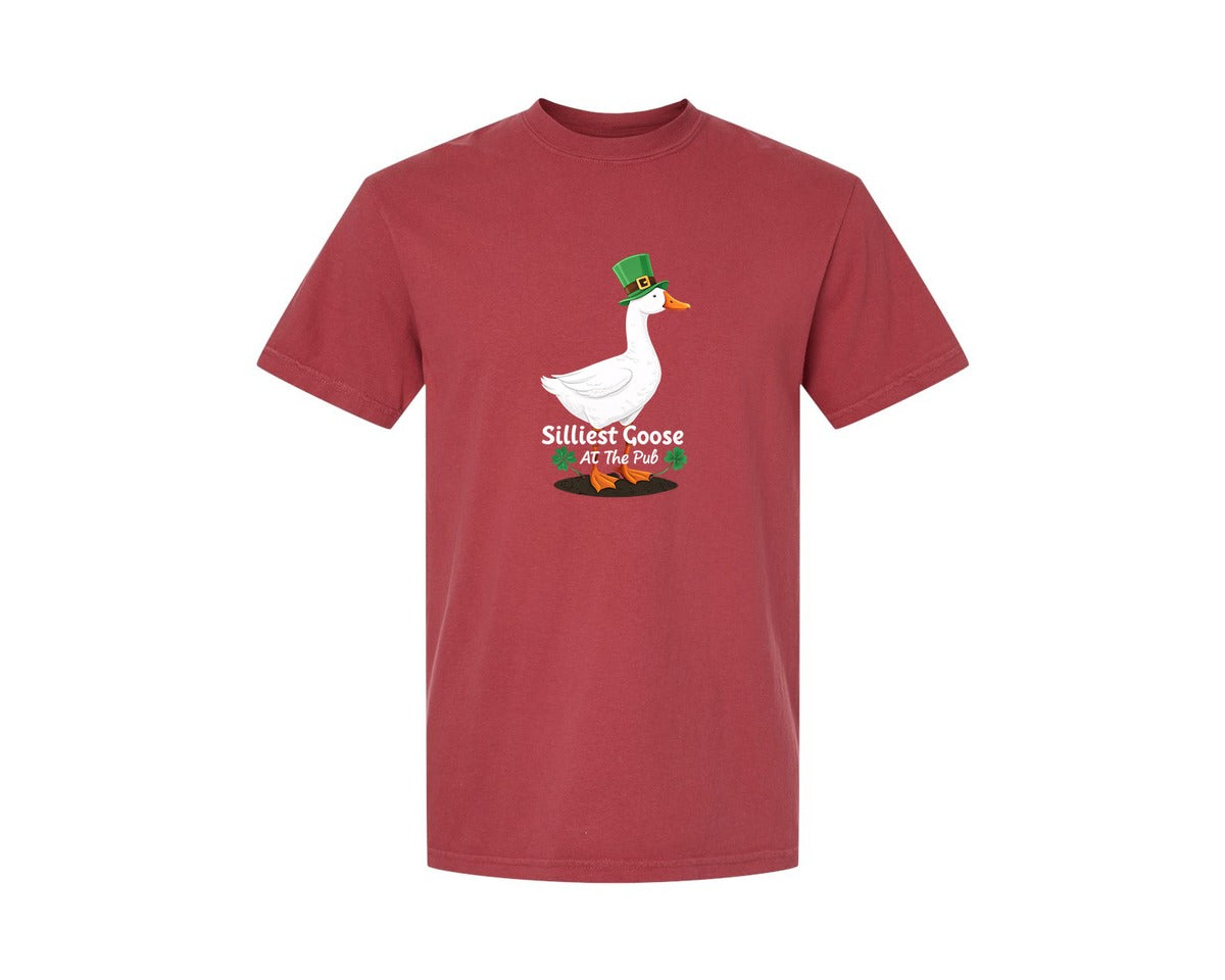 brand:Comfort Colors|color:Chili|Silly Goose St Patricks Funniest Graphic T-Shirt