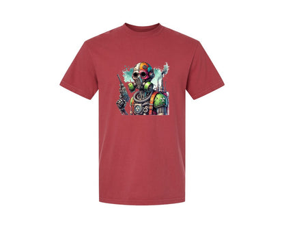 brand:Comfort Colors|color:Chili|Robot Sublimationsticker Graphic T-Shirt