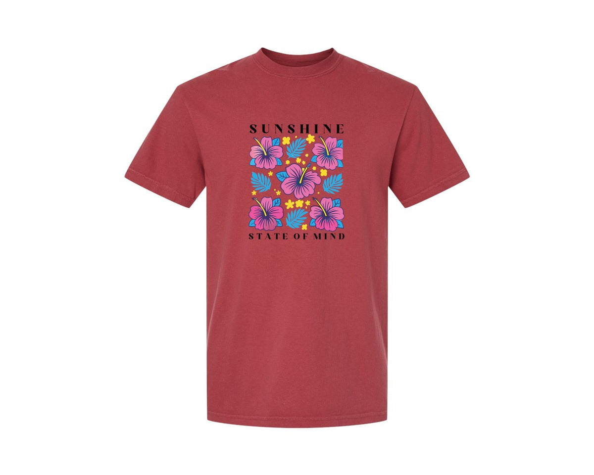 brand:Comfort Colors|color:Chili|Sunshine State Of Mind Summer Graphic T-Shirt