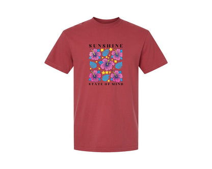 brand:Comfort Colors|color:Chili|Sunshine State Of Mind Summer Graphic T-Shirt
