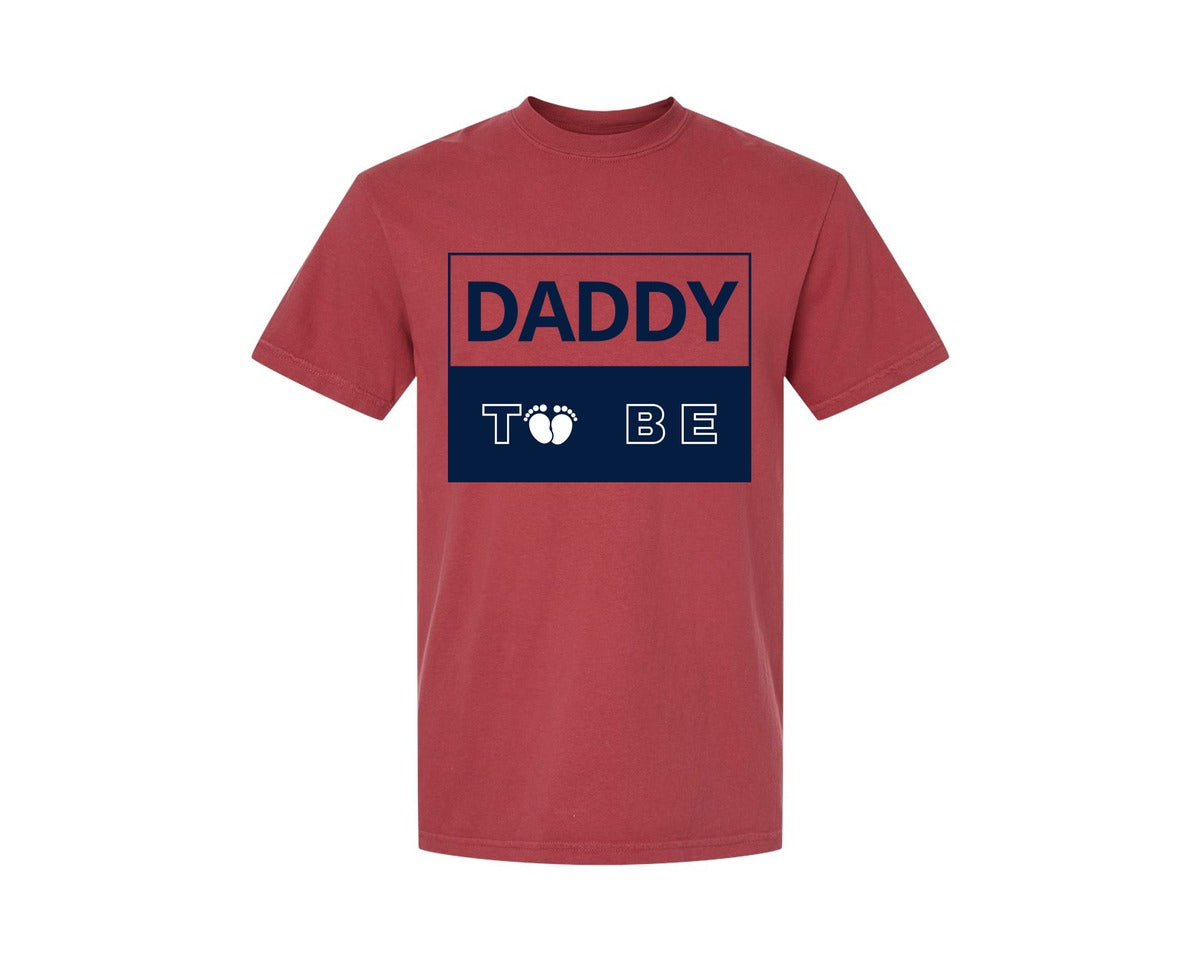 brand:Comfort Colors|color:Chili|Daddy To Be Pregnancy Announcement 2 Graphic T-Shirt