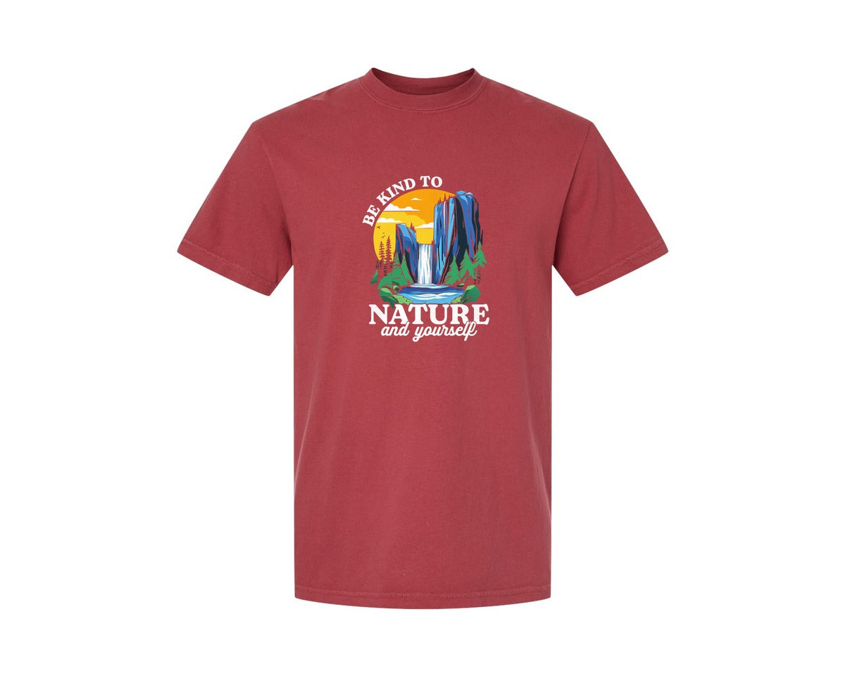 brand:Comfort Colors|color:Chili|Be Kind To Nature And Yourself Graphic T-Shirt