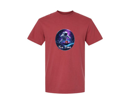 brand:Comfort Colors|color:Chili|Astronaut Tea Time In Space T Shirt Graphic T-Shirt