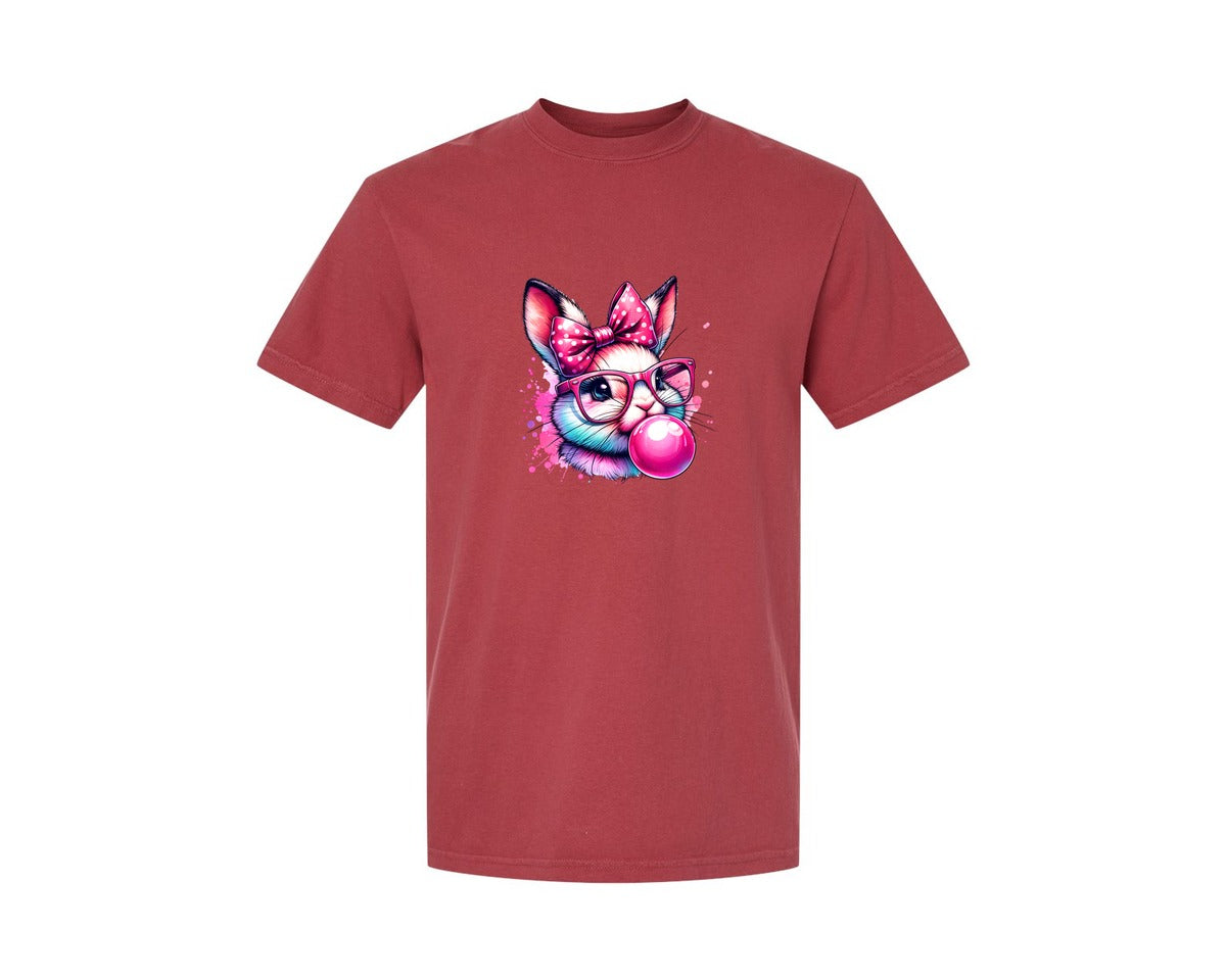 brand:Comfort Colors|color:Chili|Hipster Bunny T Shirt Design Graphic T-Shirt
