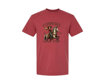 brand:Comfort Colors|color:Chili|Cowgirl Social Club Cowgirl Graphic T-Shirt