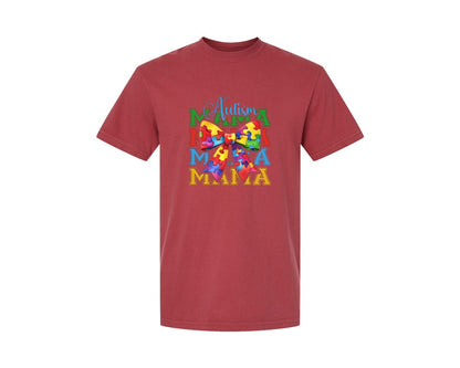 brand:Comfort Colors|color:Chili|Autism Awareness Autism Graphic T-Shirt