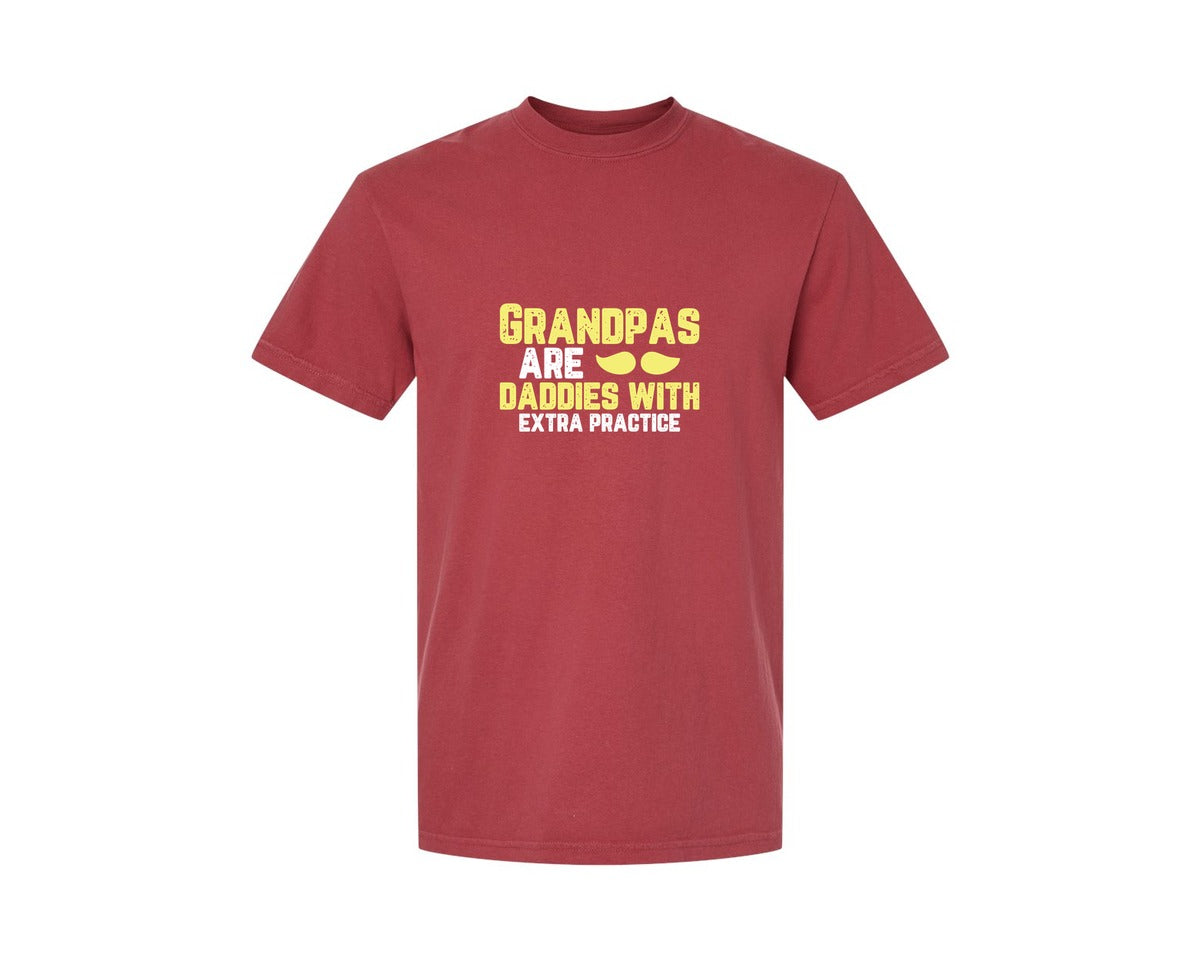 brand:Comfort Colors|color:Chili|Grandpas Daddies T Shirt Crafts Graphic T-Shirt