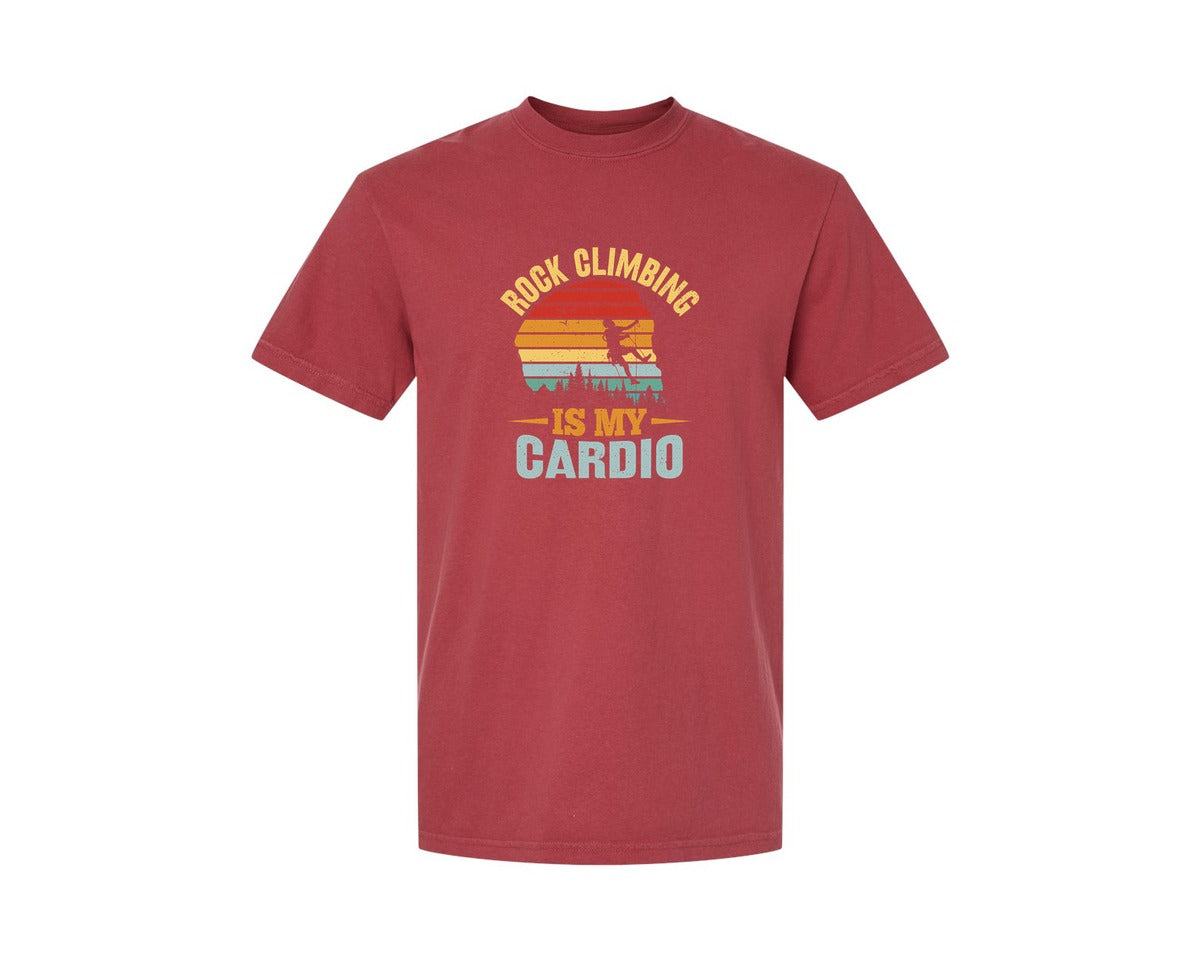 brand:Comfort Colors|color:Chili|Rock Climbing Graphic Graphic T-Shirt