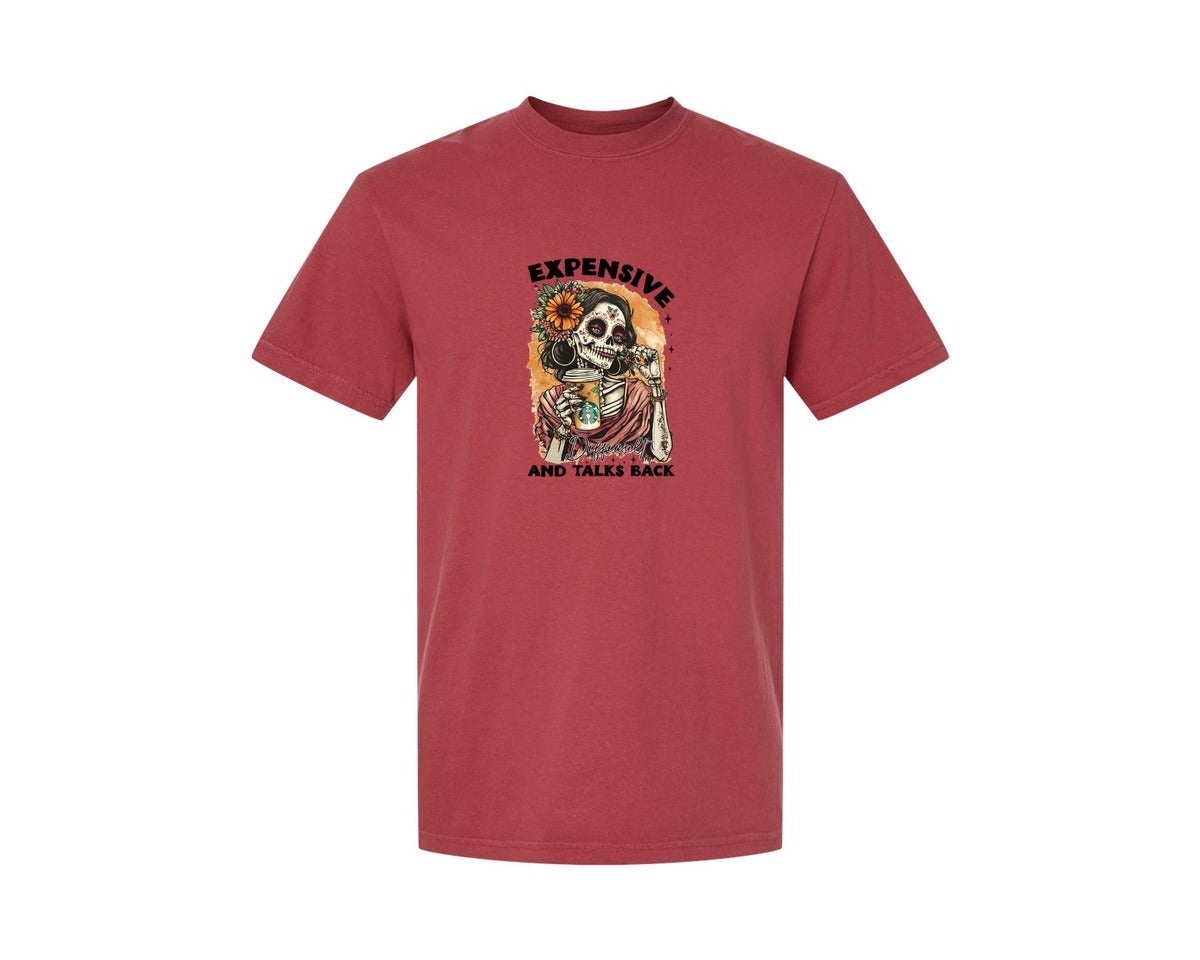 brand:Comfort Colors|color:Chili|Expensive Difficult And Talks Back 12 Graphic T-Shirt