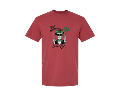 brand:Comfort Colors|color:Chili|High Maintenance Social Club 4 Graphic T-Shirt