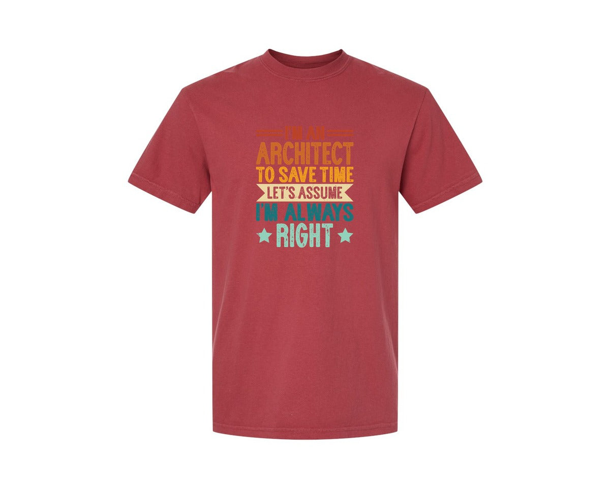 brand:Comfort Colors|color:Chili|Architect Architecture T Shirt Design 131 Graphic T-Shirt