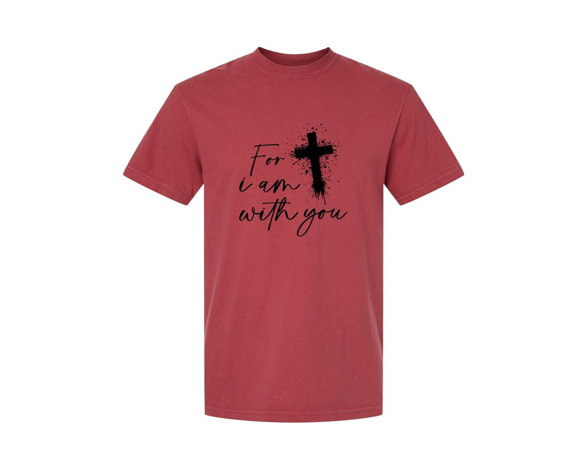 brand:Comfort Colors|color:Chili|Fear Not Christianity Bible Graphic T-Shirt