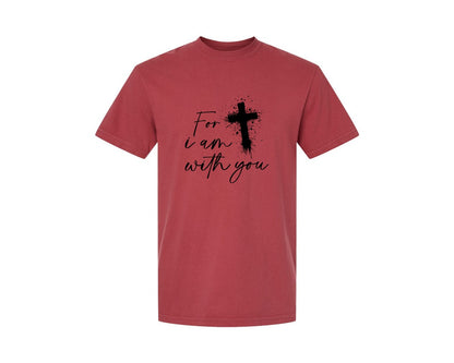 brand:Comfort Colors|color:Chili|Fear Not Christianity Bible Graphic T-Shirt