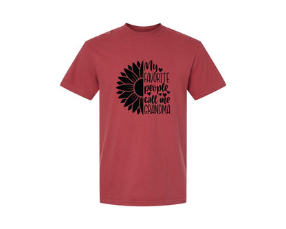 brand:Comfort Colors|color:Chili|Grandma Sunflower Grandma Graphic T-Shirt