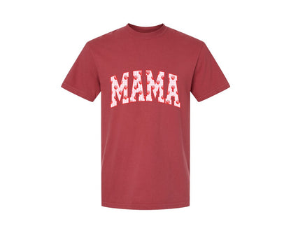 brand:Comfort Colors|color:Chili|Mama Summer Spring Mama Strawberry Graphic T-Shirt