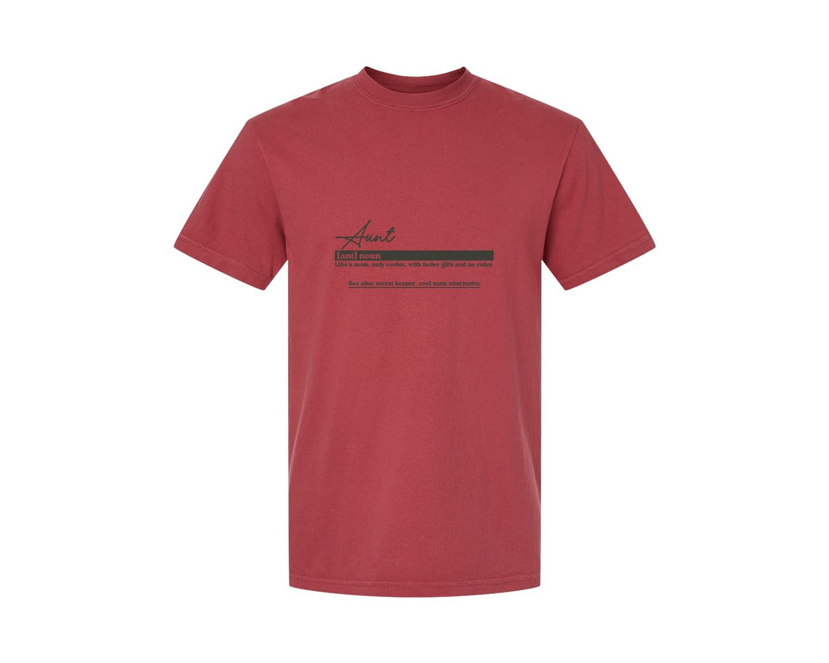 brand:Comfort Colors|color:Chili|Aunt Funny Definition Graphic T-Shirt