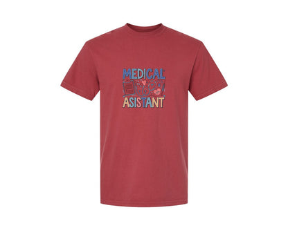 brand:Comfort Colors|color:Chili|Medical Assistant 7 Graphic T-Shirt