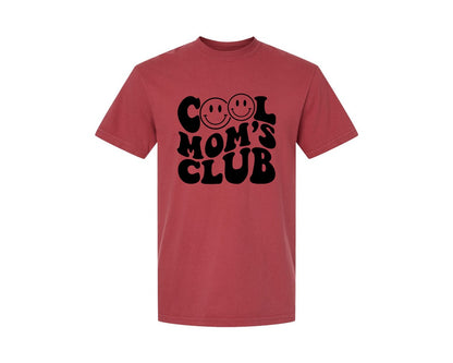 brand:Comfort Colors|color:Chili|Cool Moms Club Wavy 2 Graphic T-Shirt