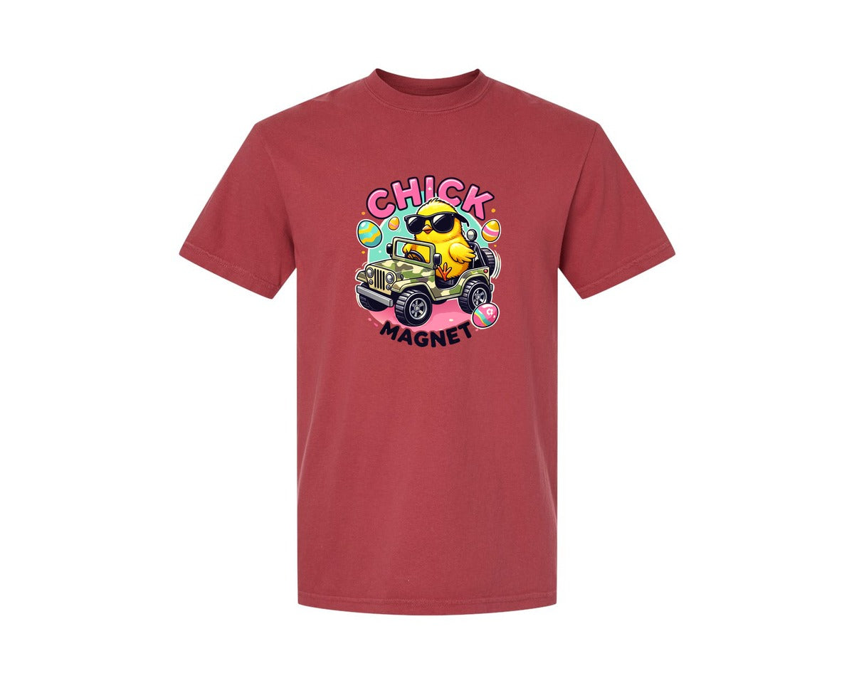 brand:Comfort Colors|color:Chili|Chick Magnet Easter Chick Cool Graphic T-Shirt