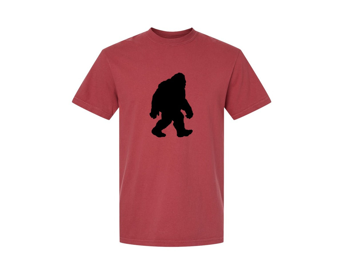brand:Comfort Colors|color:Chili|Bigfoot Sasquatch Figure Design Graphic T-Shirt