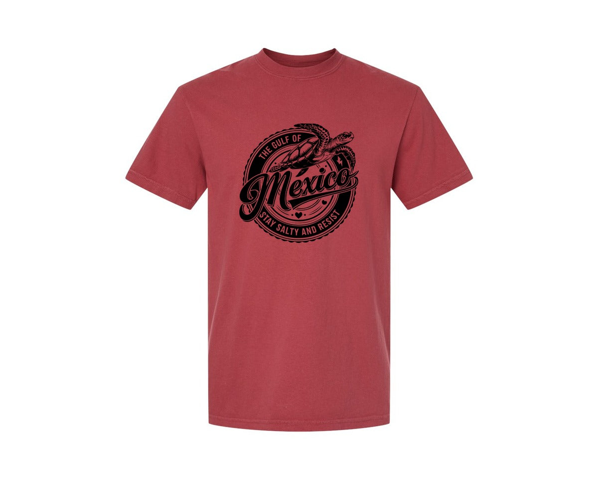 brand:Comfort Colors|color:Chili|Gulf Of Mexico Turtle Beach Graphic T-Shirt