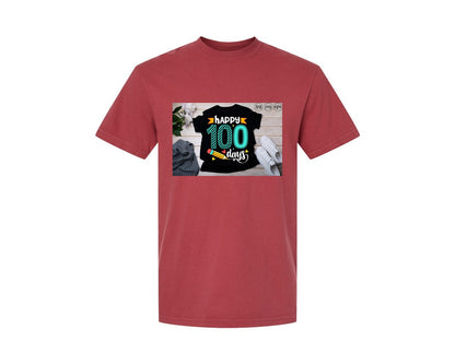 brand:Comfort Colors|color:Chili|100 Days Of School Shirt 10 Graphic T-Shirt