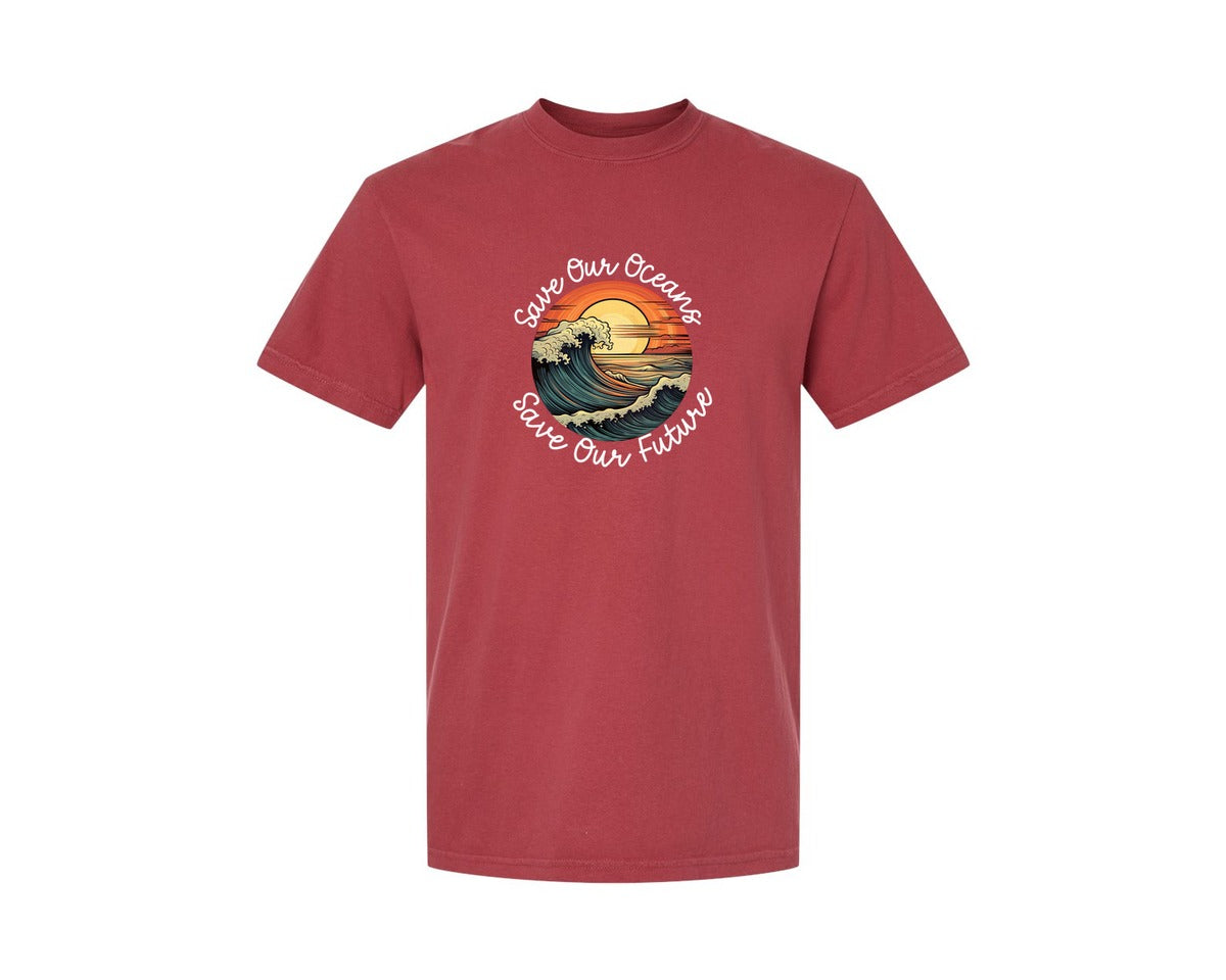 brand:Comfort Colors|color:Chili|Save Our Oceans Save Our Future Graphic T-Shirt