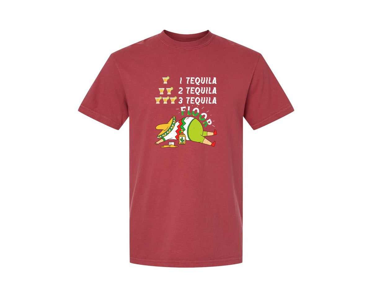 brand:Comfort Colors|color:Chili|Tequila Cinco De Mayo T Shirt Graphic T-Shirt