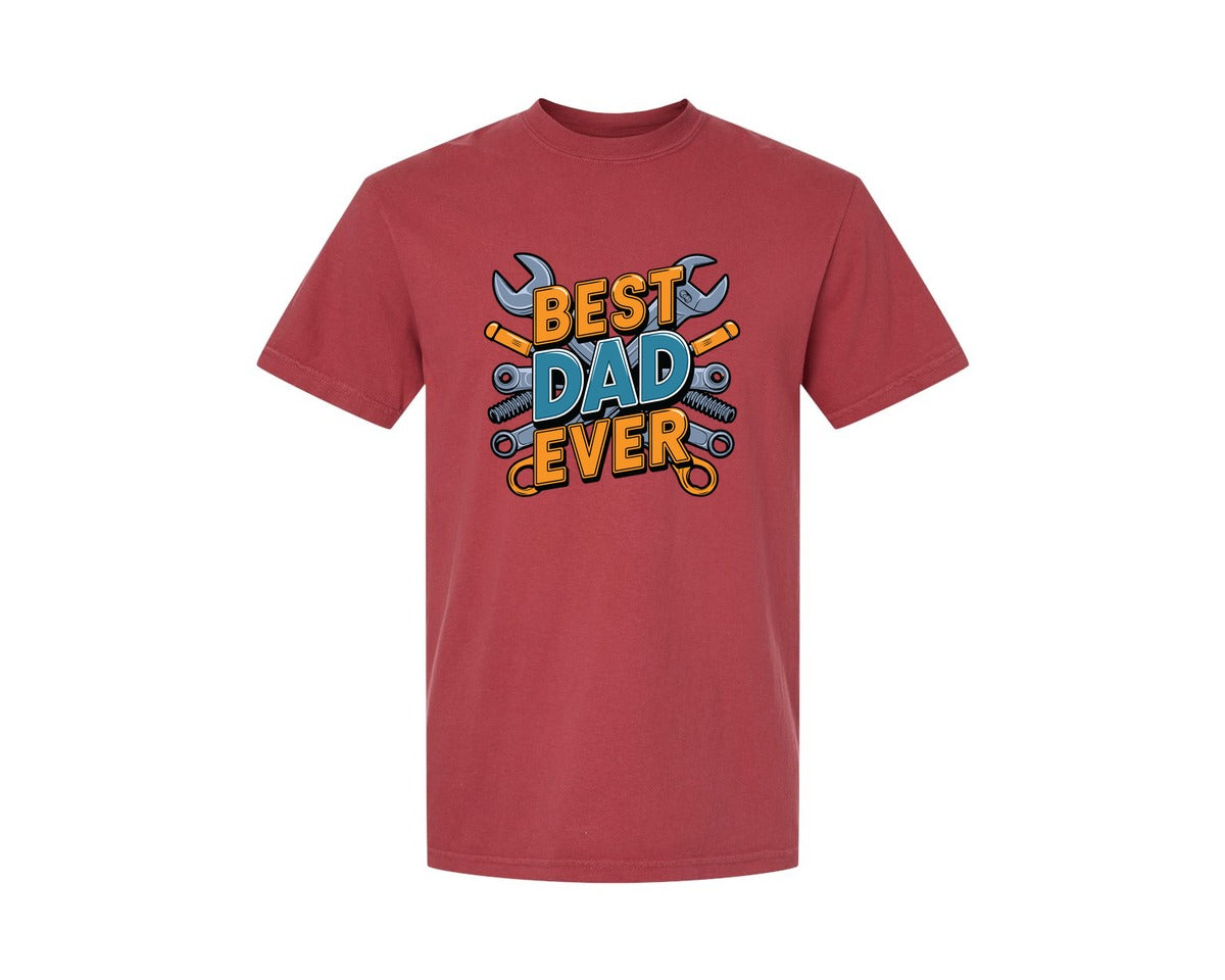 brand:Comfort Colors|color:Chili|Mechanic Dad 3 Graphic T-Shirt