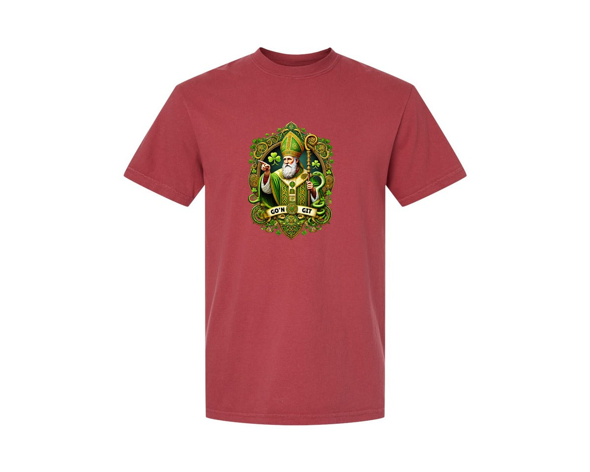 brand:Comfort Colors|color:Chili|St Patricks Day Saint Patrick Graphic T-Shirt