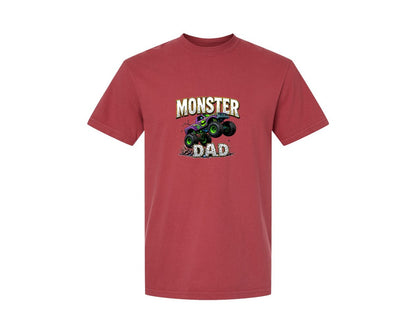brand:Comfort Colors|color:Chili|Fathers Day Monster Truck T Shirtdesign Graphic T-Shirt
