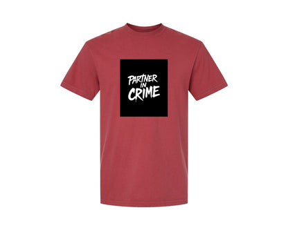 brand:Comfort Colors|color:Chili|Partner In Crime T Shirt Design Graphic T-Shirt